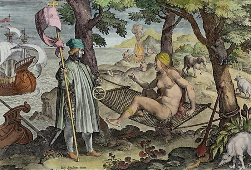 VESPUCCI “DISCOVERING” AMERICA, THEODORE GALLE